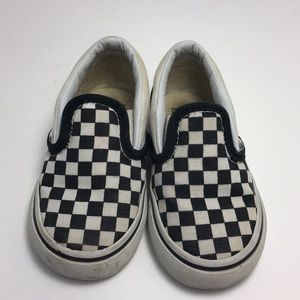 Vans little girl/boy checkered slip on sneakers!